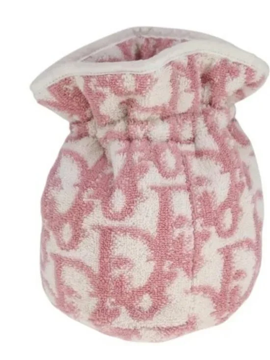 Christian Dior Purse Pouch Pile Pink White Auth - Picture 2 of 16